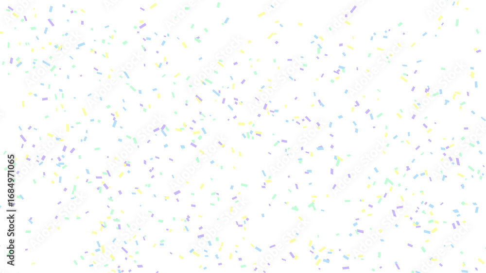 Obraz premium Delicate pastel confetti sprinkles on a bright white background, creating a festive and celebratory atmosphere.
