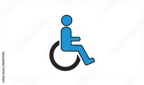 International symbol of access wheelchair user silhouette icon
