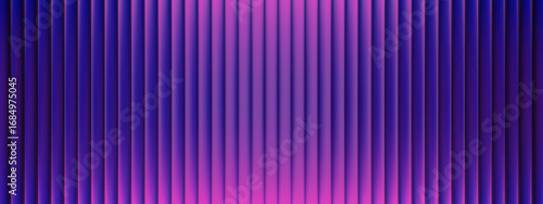 Glass purple fractal featuring neon gradients and ribbed geometric patterns. Bright prism distortions for summer wallpaper. Cyber ripples or glossy metal textures for window designs.