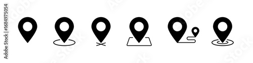 Map pin icon. Location vector set. Address icon set. Map pin location sign. Location mark sign set.