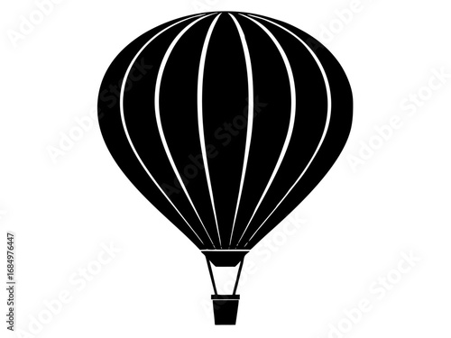 Hot Air Balloon black silhouette ,Air Balloon icon