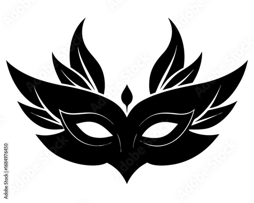 Masquerade mask  silhouette vector,mask  icon