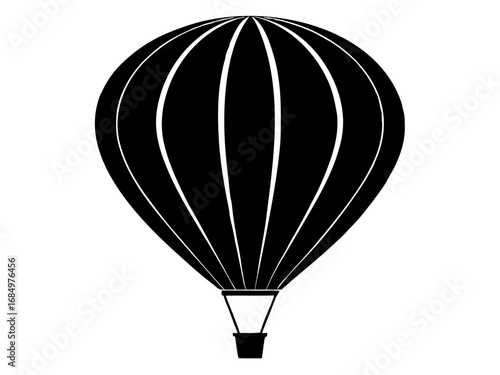 Hot Air Balloon black silhouette ,Air Balloon icon