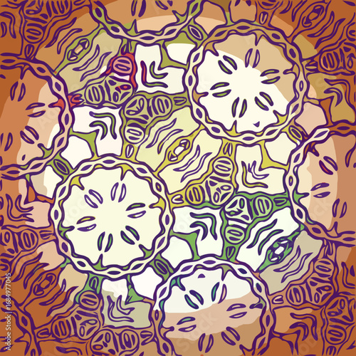 seamless geometric floral pattern vector print