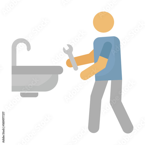  Plumber  Vector Icon which can easily modify or edit