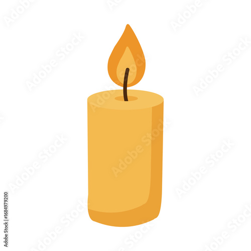 Glowing candle spreading warmth, peace, love, and light