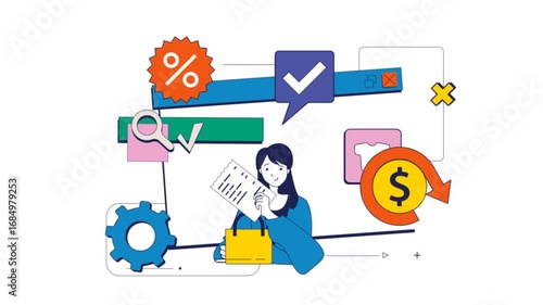 Shopping Animated Illustration