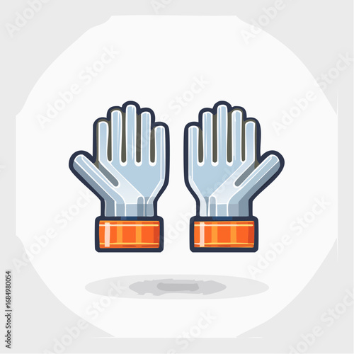 Illustration plate stylisée de protection BTP