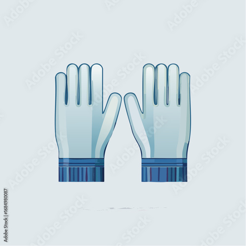 Icône vectorielle minimaliste de gants de chantier