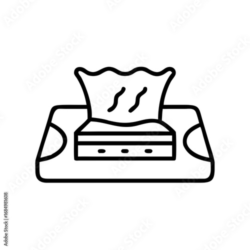 Wet wipes packet icon for sanitation use
