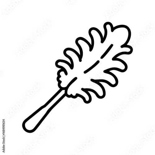 Feather duster icon for household cleaning
