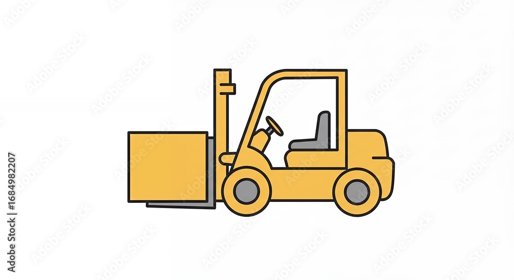 Naklejka premium Forklift illustration
