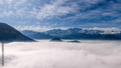 Wallpaper Mural Dynamic hyperlapse showing fast moving clouds above snowy Andes mountains around Santiago de Chile. Torontodigital.ca