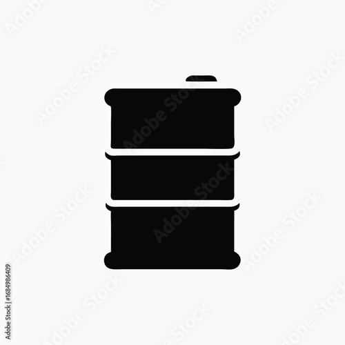 oil barrel black icon vector template 