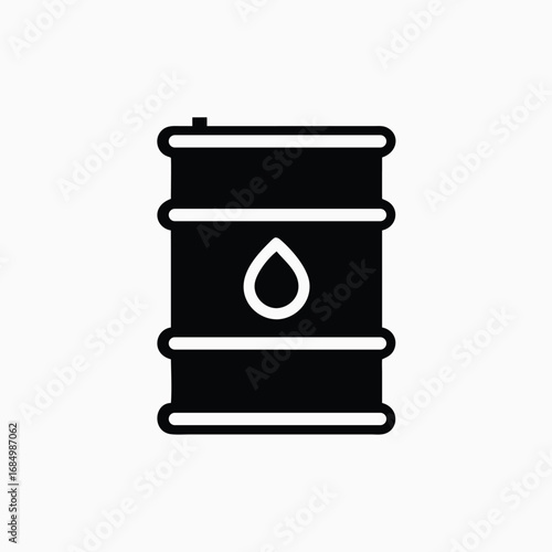 oil barrel black icon fully editable vector template	