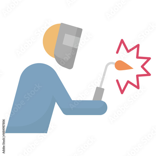 Industrial worker Vector Icon which can easily modify or edit