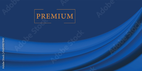 Premium background design with diagonal dark blue line pattern. Vector horizontal template for digital lux business banner.