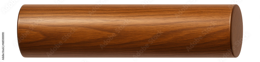 Naklejka premium Wooden curtain rod with cylindrical shape and smooth surface
