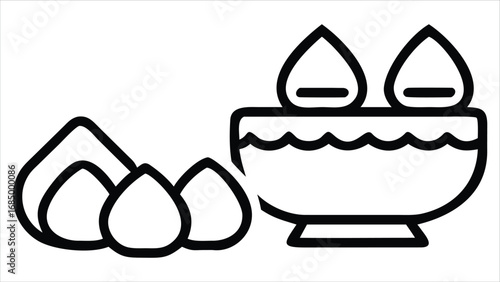 Traditional Indian Diwali sweets and diyas presented in a festive arrangement for cultural celebrations and religious ceremonies, a symbolic representation of prosperity and joy.