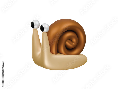 sea snail icon 3d illustration render
