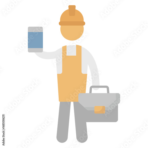 Engineer Vector Icon which can easily modify or edit