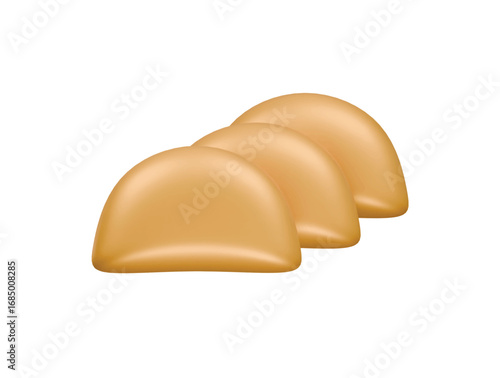 Songpyeon icon 3d illustration render