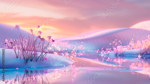 Magical Fairy-Tale Fantasy Landscape Background