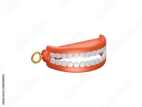 denture toy icon 3d illustration render