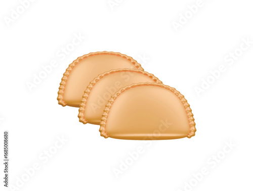 Gujiya icon 3d illustration render