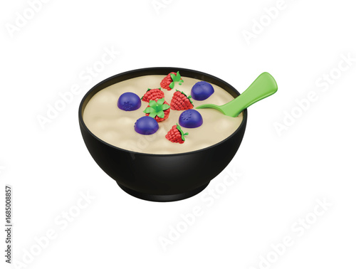 Oatmeal icon 3d illustration render