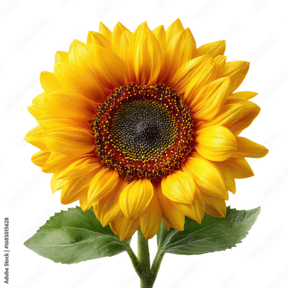 Obraz premium Vibrant Sunflower PNG set Isolated on Transparent backround