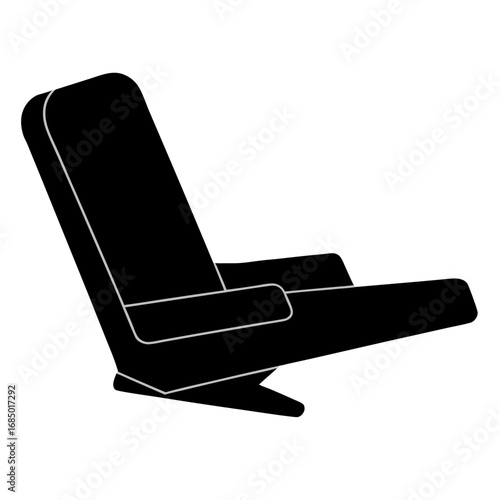 Vector recliner chair icon