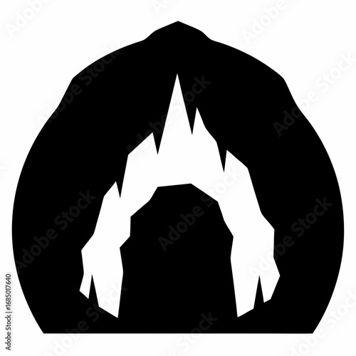 Volcano icon vector