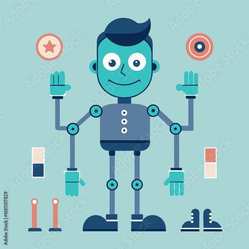  Explainer Character Animation Kit: Walk Cycle & Poses (Vector)
