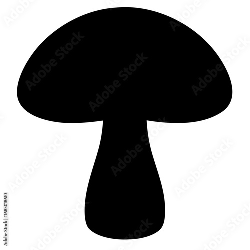 Black mushroom icon vector