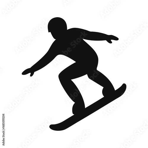 Vector snowboarder silhouette