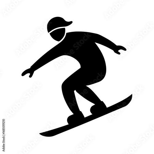 Vector snowboarder icon