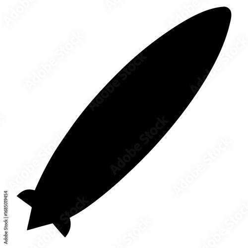 Surfboard icon silhouette and line on white background