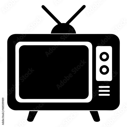 Tv Vector solid Icon Design illustration. Kitchen and home Symbol on White