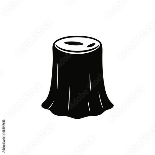 Isolated tree stump vector illustration or tree stump concept illustration