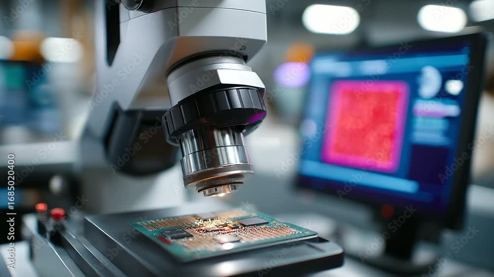 An automated optical inspection (AOI) system detects microscopic ...