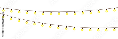 Vector Christmas lights  Set of Christmas glowing garlands. For advertising invitations, web banners, postcards. Vector. decoration