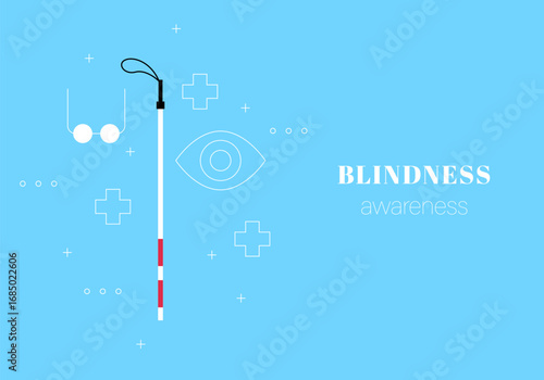 Blindness Awareness Month background template