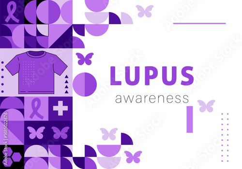 Lupus Awareness Month. Lupus Awareness Month background template