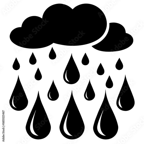 vector illustration of rain drops