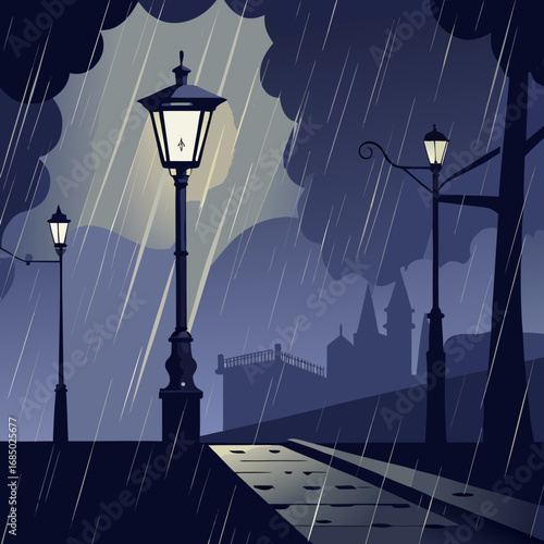 street lamp in the city