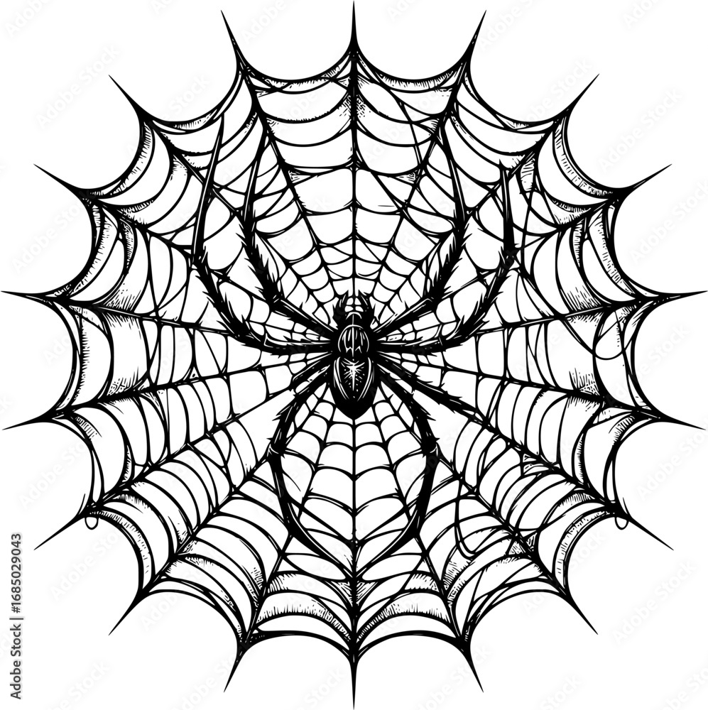 Fototapeta premium spider web vector, halloween ornament