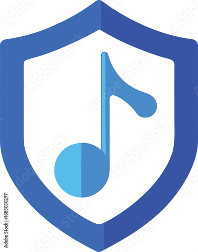 Shield with musical note inside