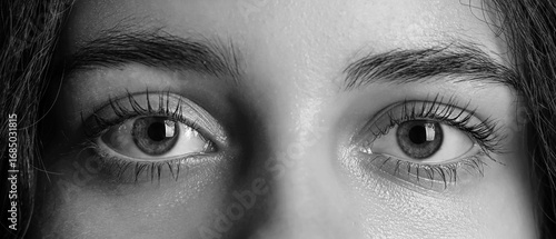 Teenage girl with green eye...