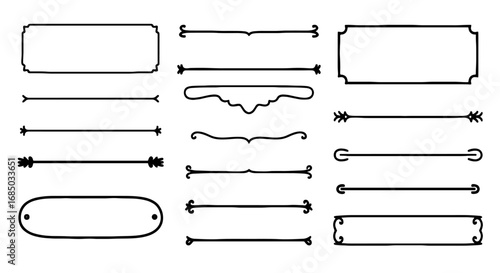 Frames borders line vector graphic design illustration art divider decorative ornaments element fancy elegant retro